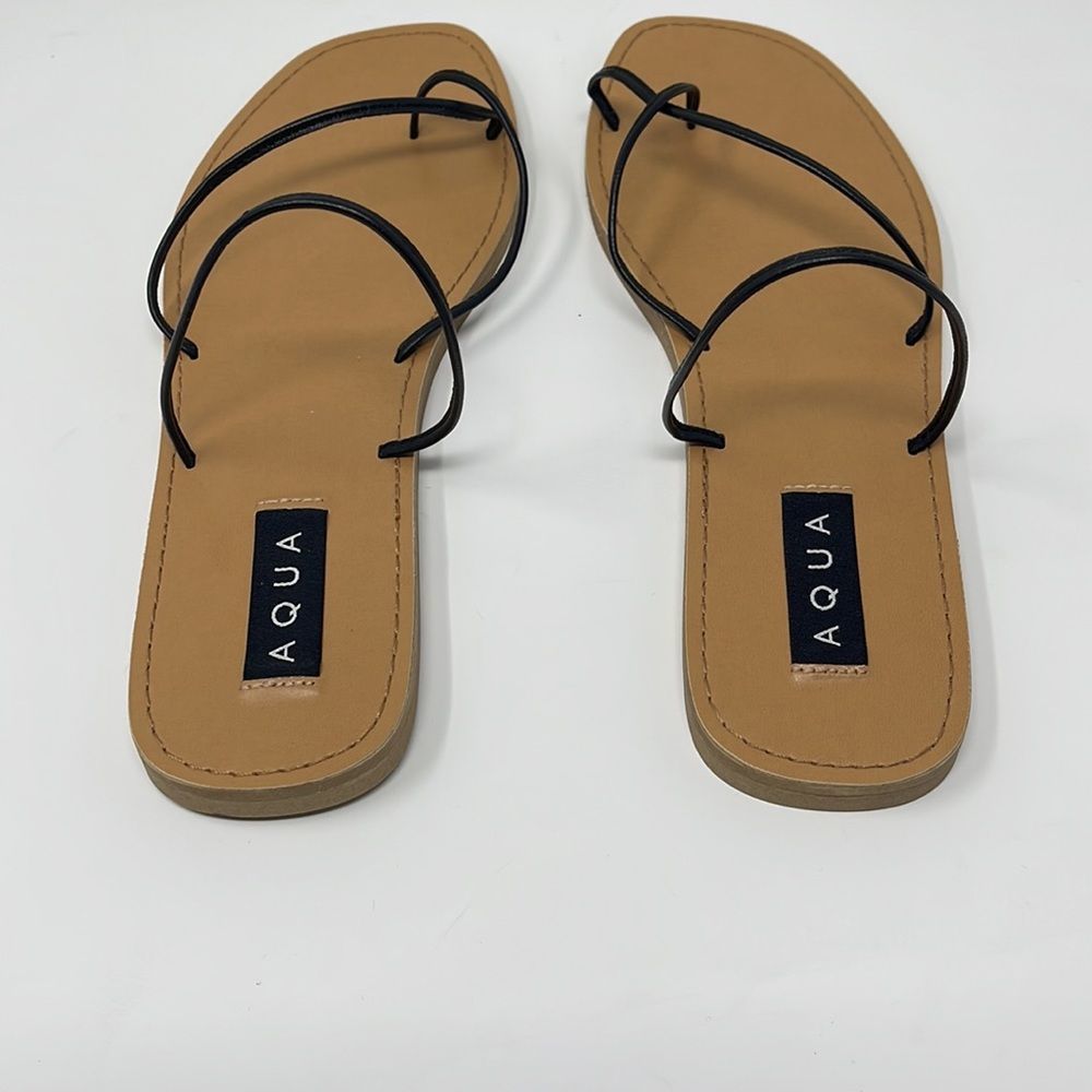 Aqua Womens AQ-Zues Leather Open Toe Strappy Sandal - Picture 4 of 10